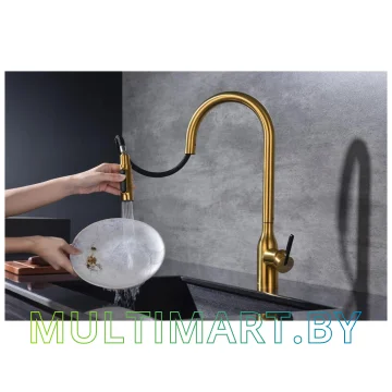 Смеситель Paulmark Universal Un213880-BG (брашированное золото) картинка 8